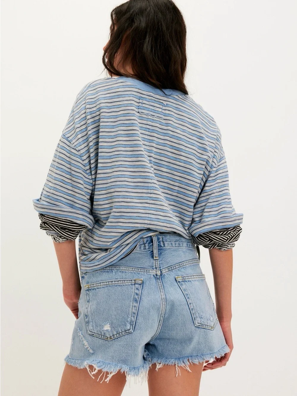 Agolde Parker Denim Shorts - Picture 2 of 5